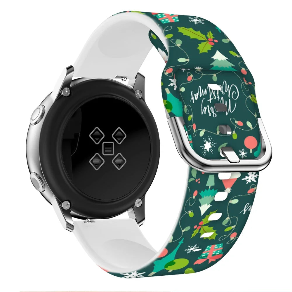 20mm 22mm Christmas Style Silicone Strap for COROS APEX 4 42mm PACE Pro Wristband Suunto Vertical 2 Run Race 2 CMF Watch 3 Pro 2