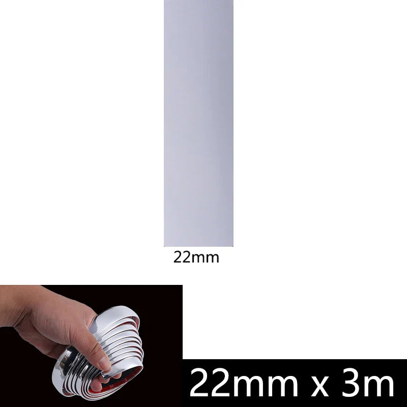 Blue Film Car Window Chrome Bright Strip Front Bumper Anti-Collision Strip Body Frame Body Modification Medium Mesh Trim Strip