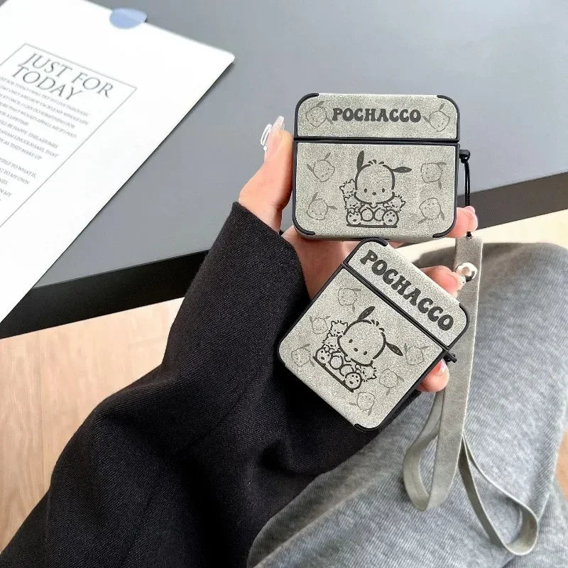 Pochacco Cute Earphone Case Is Suitable for AirPods 1 2 3 Pro and Pro2 AirPods 4 with A Drawstring for Easy Carrying