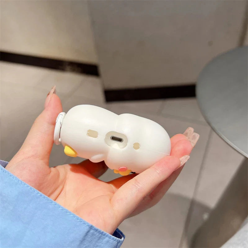 3D Fried Shrimp Duck Earphone Cover For Apple AirPods 1 2 3 Generation For Airpods Pro/Pro2 Wireless Bluetooth Headphone Case
