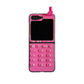 Case For Samsung Galaxy Z Flip 6 5 4 3 Z Fold 6 5 4 3 Retro Button Phone Pattern Shockproof Mobile Phone Case Cover