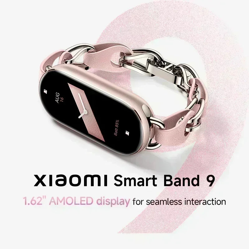 Global Version Xiaomi Smart Band 9 150+ Sports Modes Sleep Monitoring 1.62" AMOLED Display 21-day Battery Life