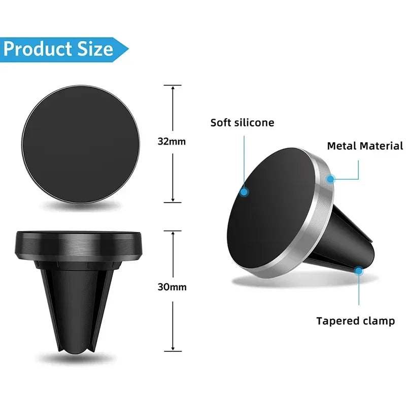 Universal Magnetic Car Mobile Phone Holder Car Air Vent Mount Magnet Smartphone Stand