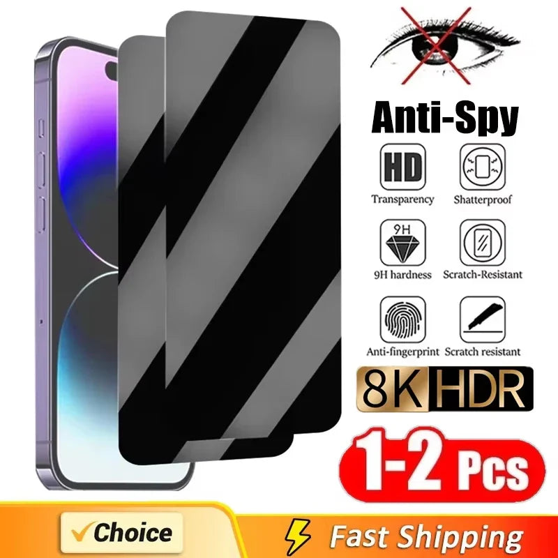 1-2Pcs Privacy Screen Protector For Samsung Galaxy S24 S25 Ultra S22 S23 S21 FE Anti-spy Glass A55 A54 A53 A06 A35 A25 A15 A72
