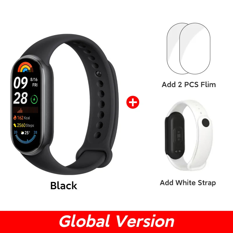Global Version Xiaomi Smart Band 9 150+ Sports Modes Sleep Monitoring 1.62" AMOLED Display 21-day Battery Life
