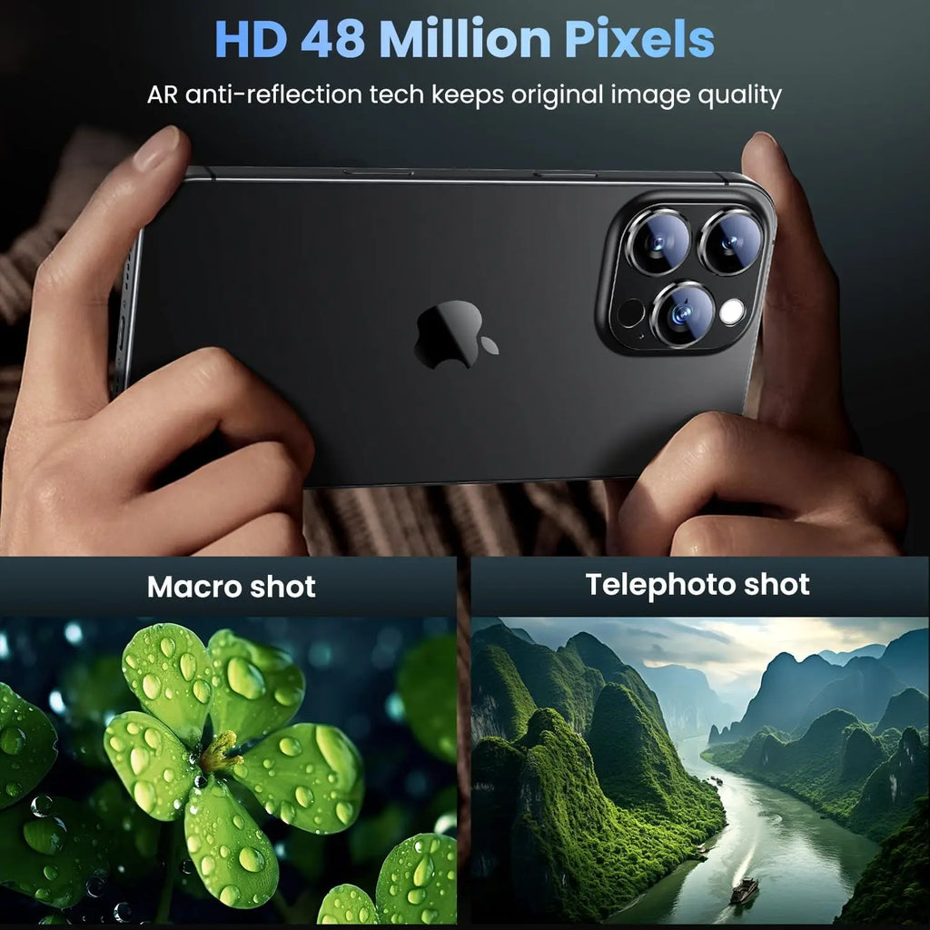 Titanium Black Camera Lens Protector Cover For iPhone 16 Pro Max 15 Plus 14 13 Mini 16Pro 15Pro Protection Phone Accessories