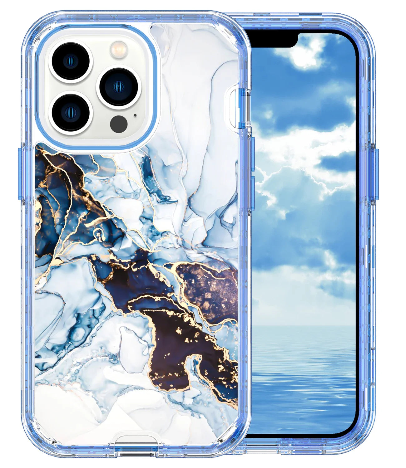 Gradient Colorful Marble Armor Case For iPhone 16 15 14 Pro MAX 13 12 11 X XS XR 7 8 14 Plus PC Bumper Shockproof Phone Cover