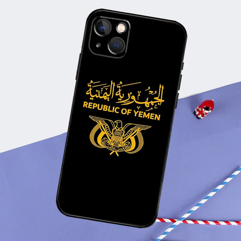 Yemen Flag Phone Case For iPhone 16 15 11 12 13 14 Pro Max Mini XS XR X 7 8 Plus Soft TPU Cover