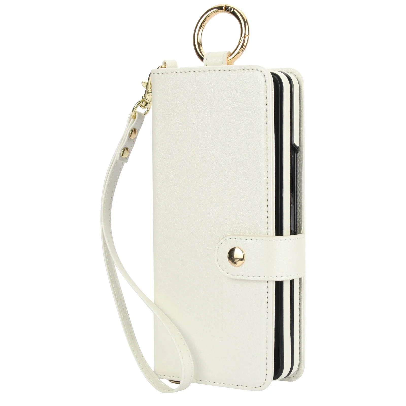For Samsung Galaxy Z Fold 7 6 5 4 3 5G Crossbody Lanyard Leather Wallet Card Case Wrist Rope Flip Stand Cover With Pen slot