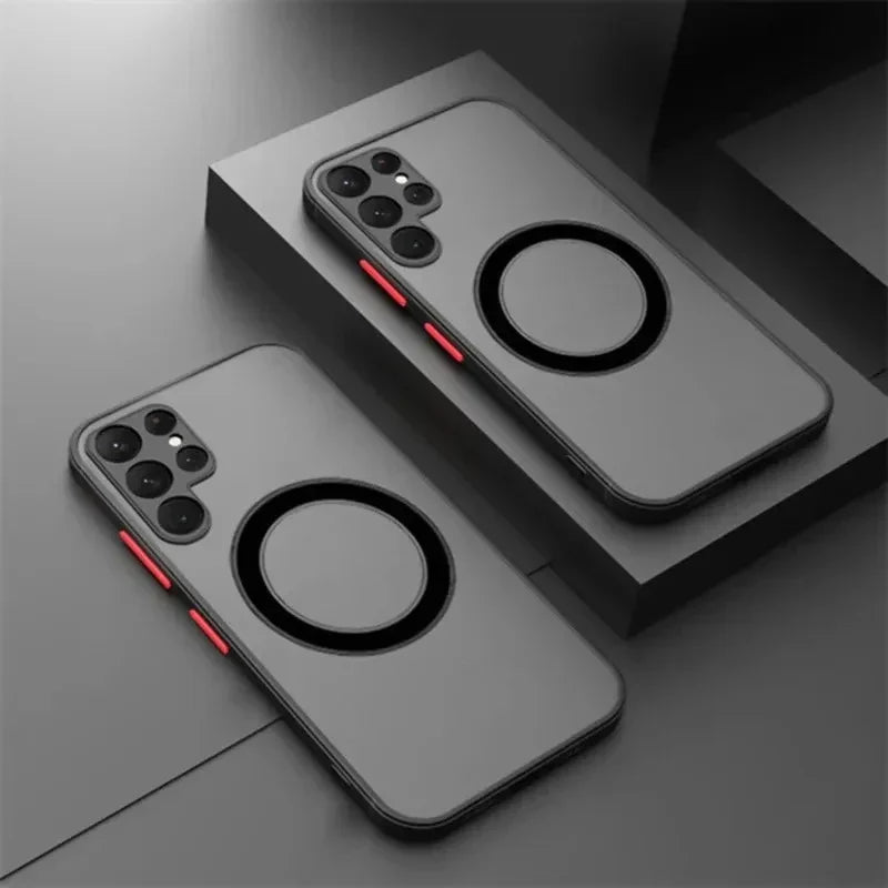For Magsafe Magnetic Phone Case For Samsung Galaxy S25 S24 S23 S22 S21 Ultra Plus FE A56 A55 A54 Funda For Samsung Note 20 Ultra