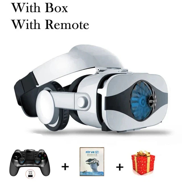 VR Glasses Virtual Reality 3D Headset Helmet For Android iPhone Smartphone Mobile Phone With Controller Game Wirth Real Goggles