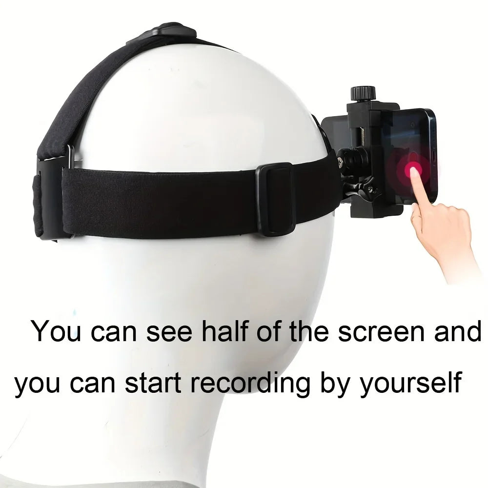 Head-Mounted Smartphone Holder First-Person View Video Outdoor Live Bracket For GoPro 10 9 8 7 6 5 4 DJI Action 2 For IPhone 13