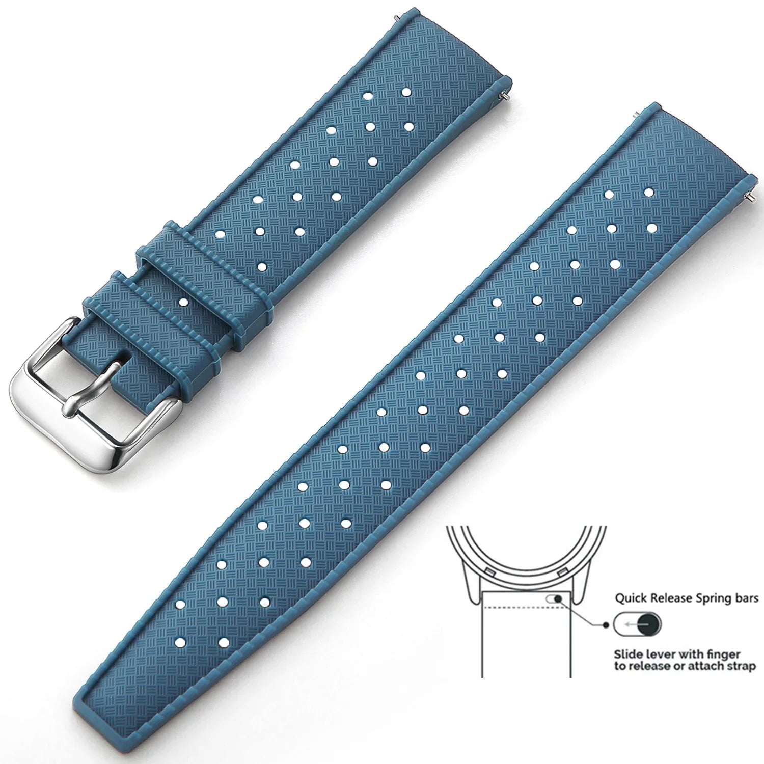 Tropical Silicone Watch Band Quick Release Watch Band 18mm 20mm 22mm Rubber Tropic Smart Watch Strap for Oris Seiko Citizen