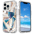 Plating Marble Phone Case for iPhone 16 14 13 11 12 15 Pro Max Plus Heavy Duty Shockproof Protective Luxury Cover