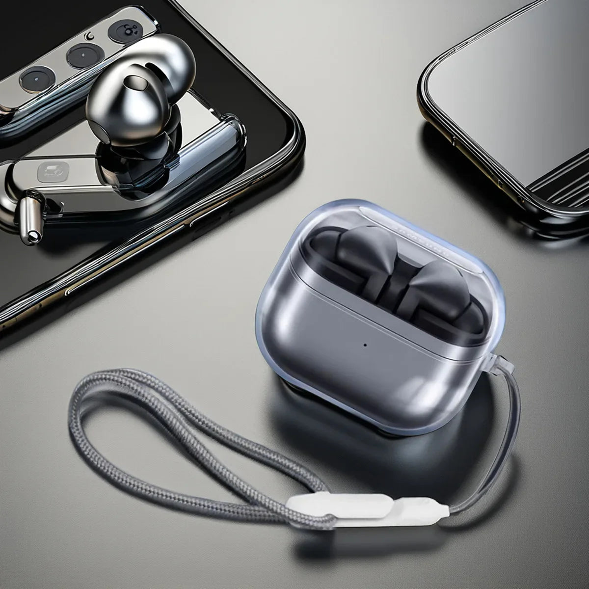 Clear Earphone Case For Samsung Galaxy Buds 3 Pro TPU Shell Transparent Headphone Cover For Galaxy Buds 3Pro Protective Cover