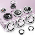 Glitter Camera Glass for Samsung Galaxy S24 Ultra , S23 Ultra , S22 Ultra , S24 Protective Lens Ring Screen Protector