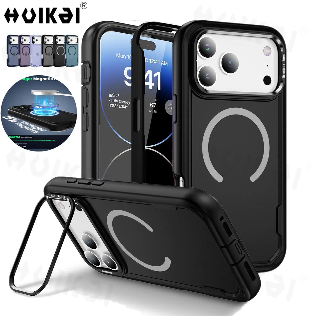 Case For iPhone 17 Pro Max 16 Pro 15 Pro Max 14 13 12 Magsafe Magnetic Camera Protective Full Body Shockproof Protective Covers