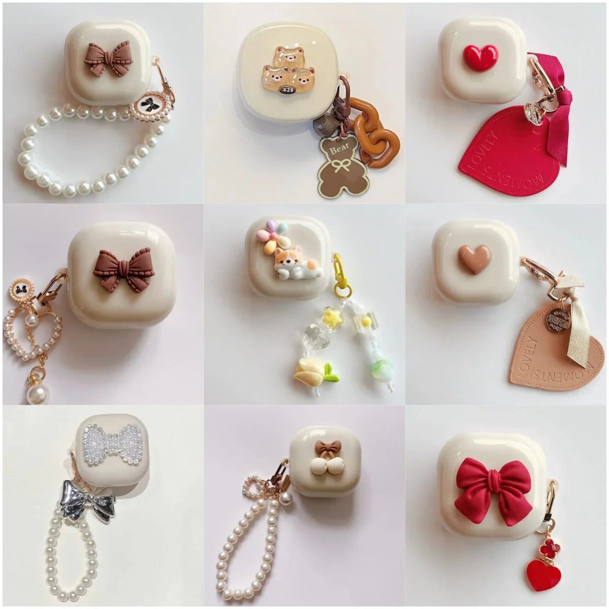 New DIY Fro Samsung Galaxy Buds FE 2 Pro Live Earphone Cover, Suitable for Samsung Galaxy Bugs 3 Pro Buds 3, with Keychain