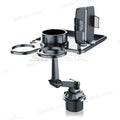 SEAMETAL Car Cup Holder Expander Tray With Dual Cup Holder Organized Table Food Car Tray Portable 360 Adjustable Drink Stand