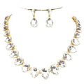Rhinestone Drop Necklace & Earring Set