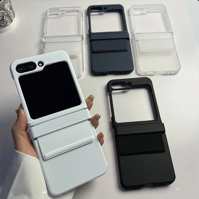 For Samsung Z Flip 6 Official Case Elastic Strap Hinge Protection Slim Matte PC Cover for Samsung Galaxy Z Flip 6 5 4 3 ZFlip5