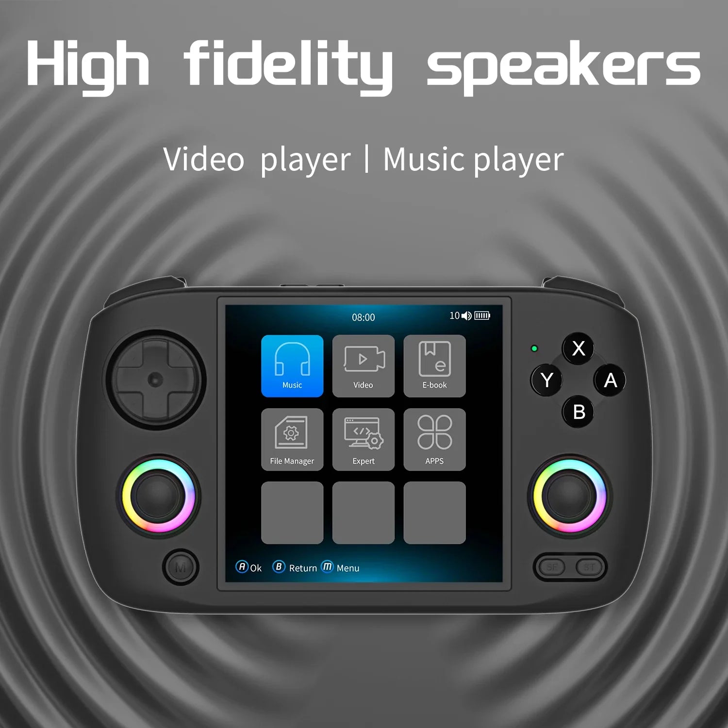 Anbernic RG CubeXX Retro Handheld Game Console 3.95 Inch IPS Screen Linux System Built-in 64G TF Card 5056 Games Support HD Out