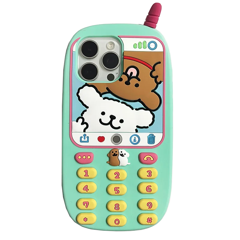 For iPhone 16 Pro MaxCartoon Cute Silicone Protection telephone Cover For iPhone 14 13 12 15 Pro Max INS Pop 3D Case Funda Coque