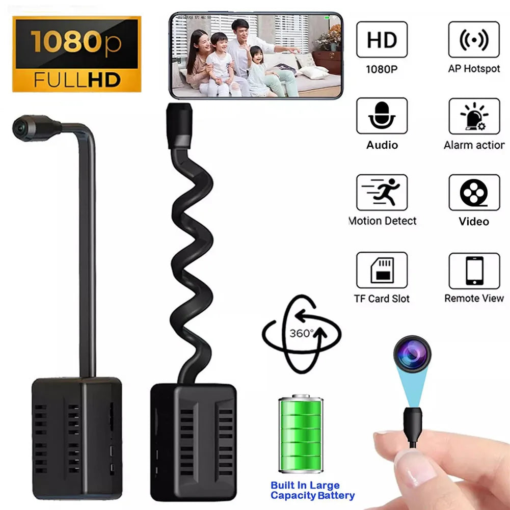 Mini WiFi Motion Detection Surveillance Security Camera Remote Monitoring HD 1080P Home Wireless Camera for Indoor Baby Dog Cat