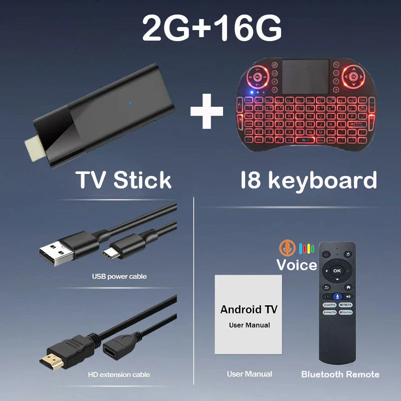 Q12 Mini TV Stick Android 14 ATV Ram 4GB 8GB Rom 64GB 128GB Quad Core Allwinner H313 2.4G&5G Wifi Global Streaming Smart TV Box