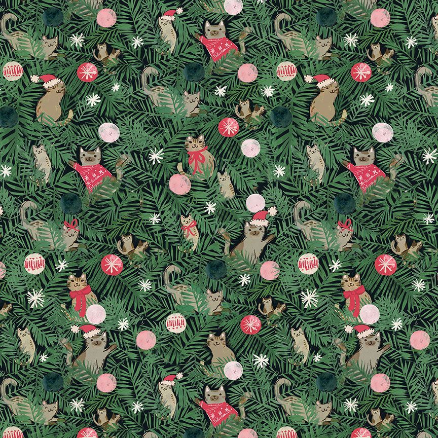 Holiday Cats Greta Dress - 3X only, 1 left!