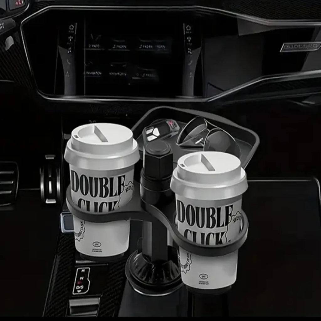 Universal Car Cup Holder Expander Tray 360-Degree Rotation Anti-Shake Food Tray Drink Holder Eating Tray Table for Car Interior
