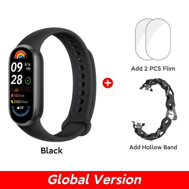 Global Version Xiaomi Smart Band 9 150+ Sports Modes Sleep Monitoring 1.62" AMOLED Display 21-day Battery Life