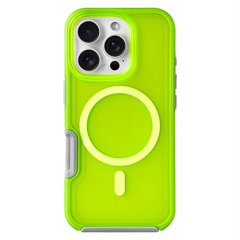 Luxury Candy Wireless Charge Magsafe Matte Phone Case For iPhone 11 12 13 14 15 16 Pro Max Plus Magnetic Bumper Cases Cover