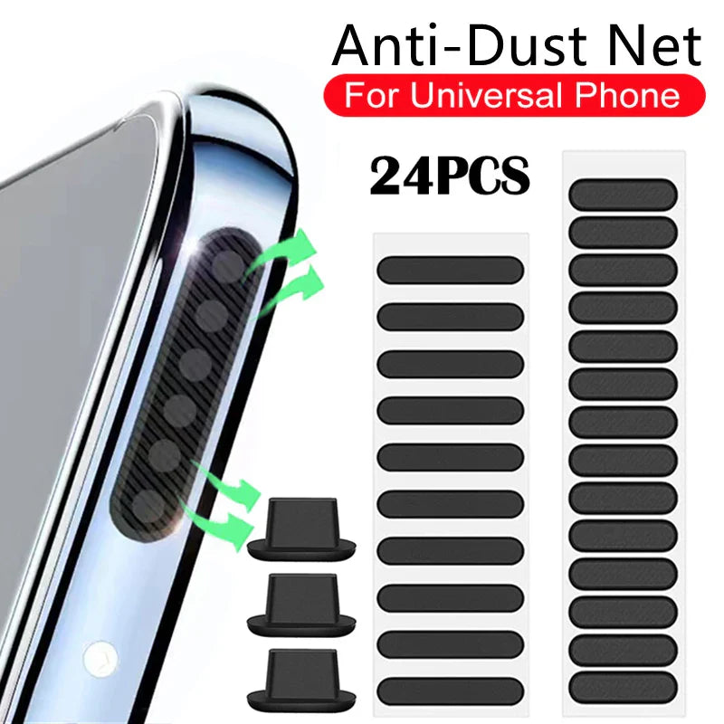 Universal Phone Dustproof Net Stickers Speaker Mesh for iPhone Samsung Anti Dust Net Sound Hole Charging Port Dust Cover Plug