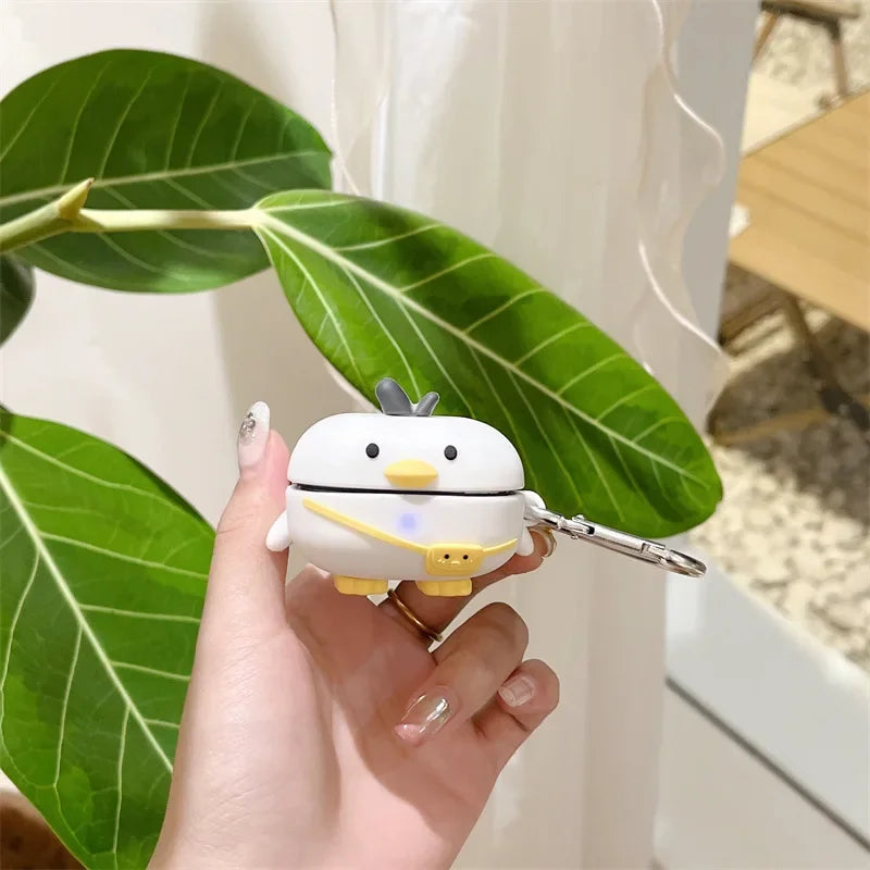Cute Silicone Earphone Cover For Samsung Galaxy Buds Live Pro 2 2Pro Case Cartoon 3D Duck Bag Case For Samsung Galaxy Buds FE