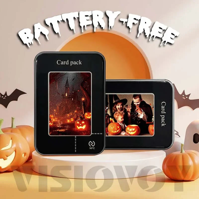 Halloween Gifts Phone Case Wallet Case E ink 4 color Screeen For Iphone NFC Function DIY Phone Cases Magnetic Card Holder Fundas