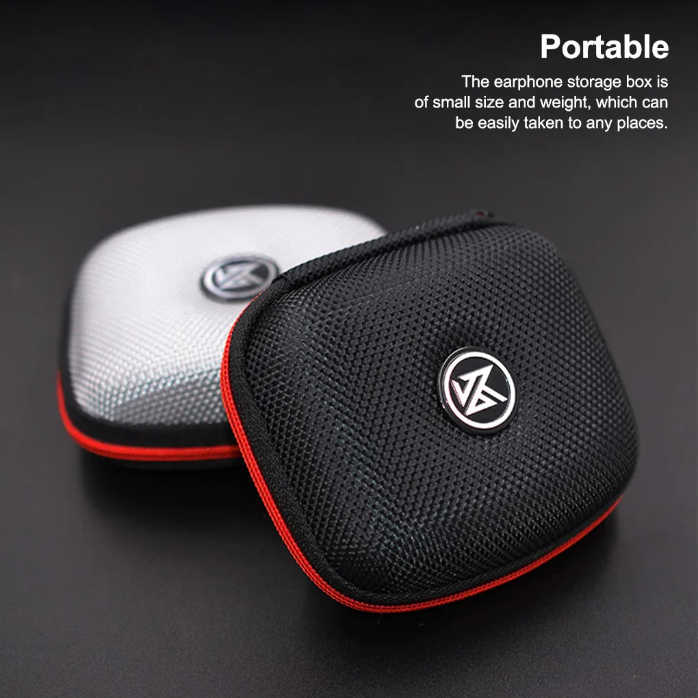 KZ Premium Earphone Storage Bag with Durable Square Headset Case for Indoor, Outdoor, and Travelling – Secure Zippered Earphones Storage Accessories