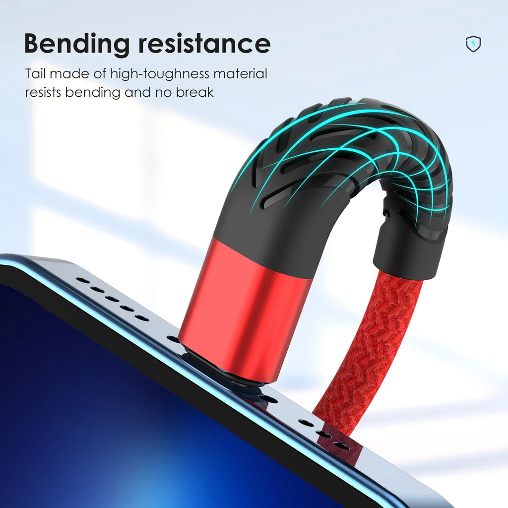 USB Cable For iPhone 14 13 12 11 Pro Max 6 6s 7 8 Plus XS X XR SE iPad 3A Fast Charging Phone Data Sync Wire Cord 0.25M 1M 2M 3M
