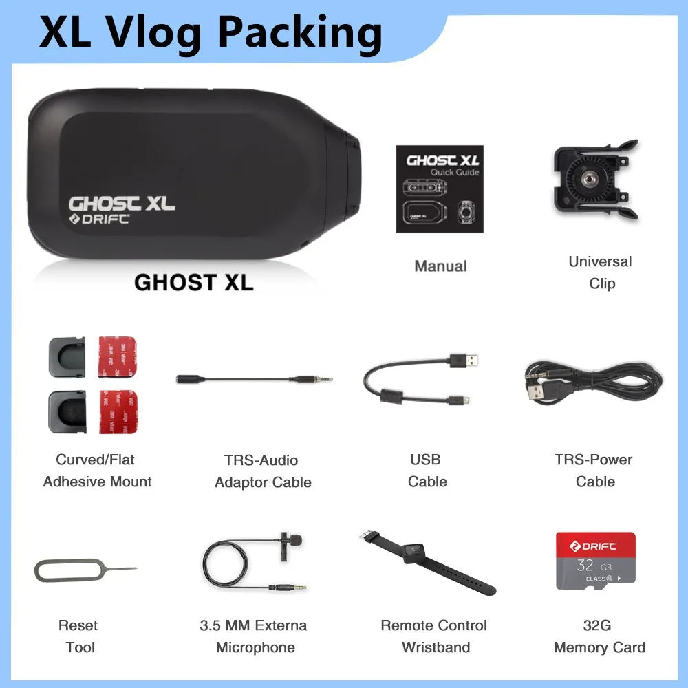 Drift Ghost XL IPX7 Waterproof Action Camera Sport 1080P WiFi Video Cam For Motorcycle Bicycle Helmet Camcorder Sports Camera