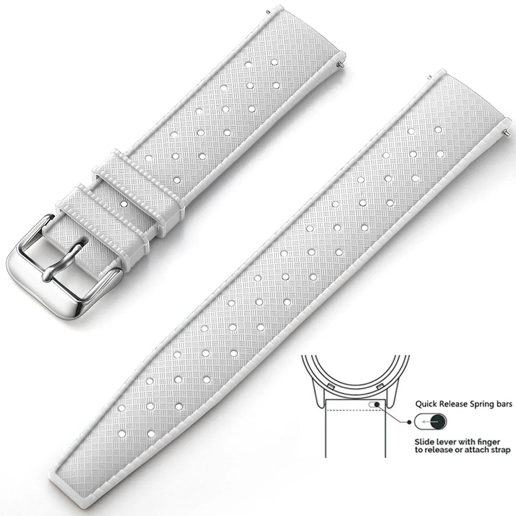 Tropical Silicone Watch Band Quick Release Watch Band 18mm 20mm 22mm Rubber Tropic Smart Watch Strap for Oris Seiko Citizen