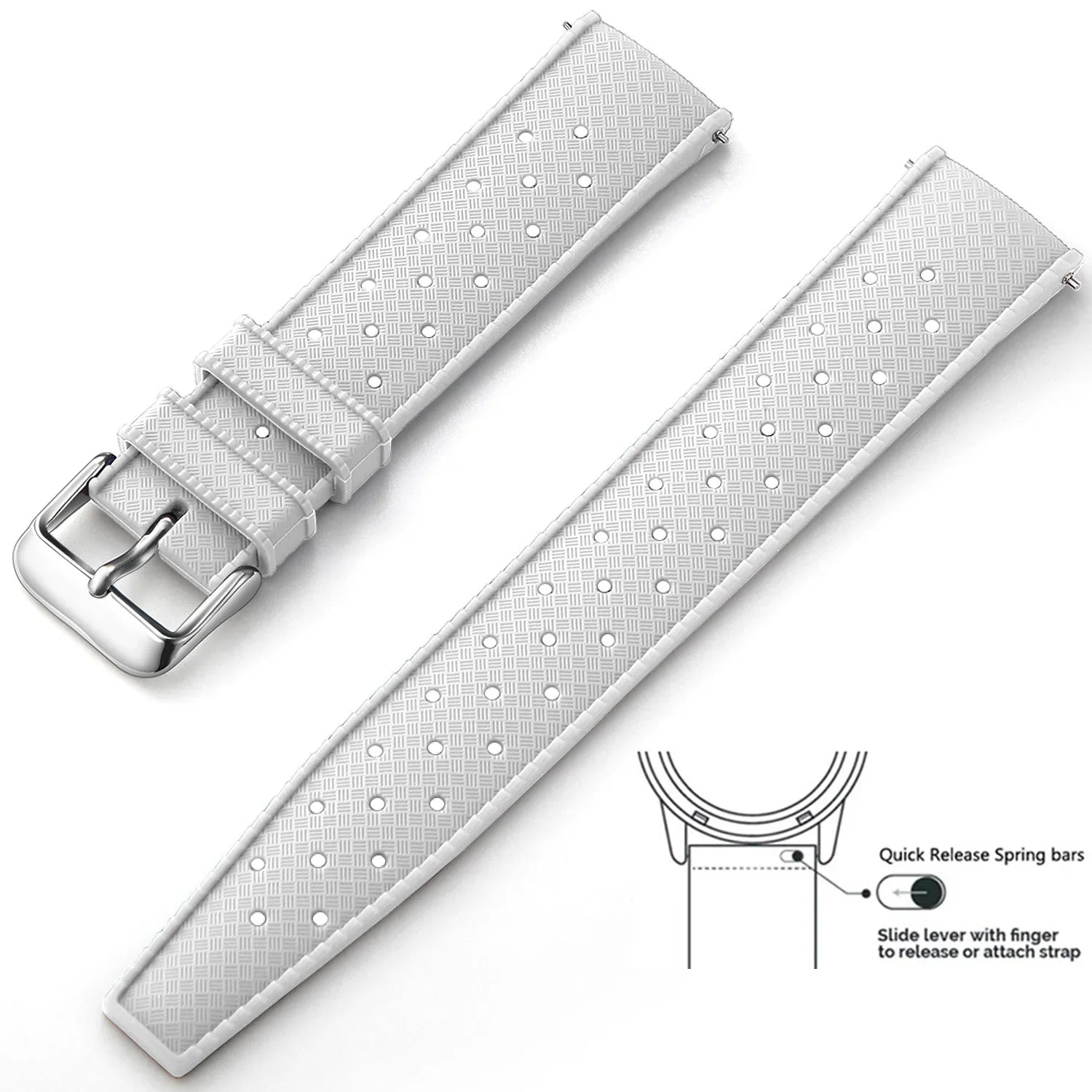 Tropical Silicone Watch Band Quick Release Watch Band 18mm 20mm 22mm Rubber Tropic Smart Watch Strap for Oris Seiko Citizen
