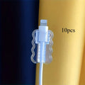 10pcs,Data Cable Protector Sleeves,Anti-Breakage Cord Saver,Mobile Phone Accessory,Flexible Cord Management for School and Home