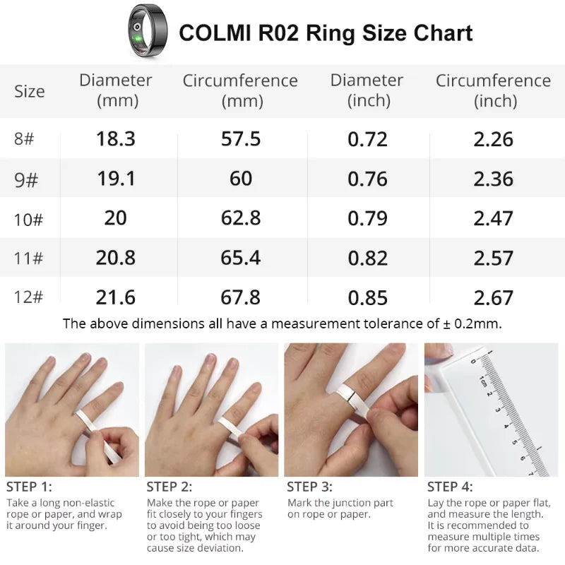 R06 Smart Ring Men Women, Heart Rate And Blood Oxygen Monitor Ip68 5atm Waterproof Bluetooth Connected Wise Multi-sport Mode