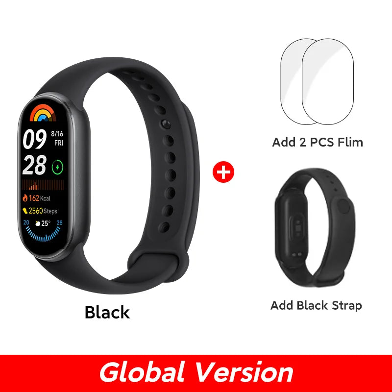 Global Version Xiaomi Smart Band 9 150+ Sports Modes Sleep Monitoring 1.62" AMOLED Display 21-day Battery Life