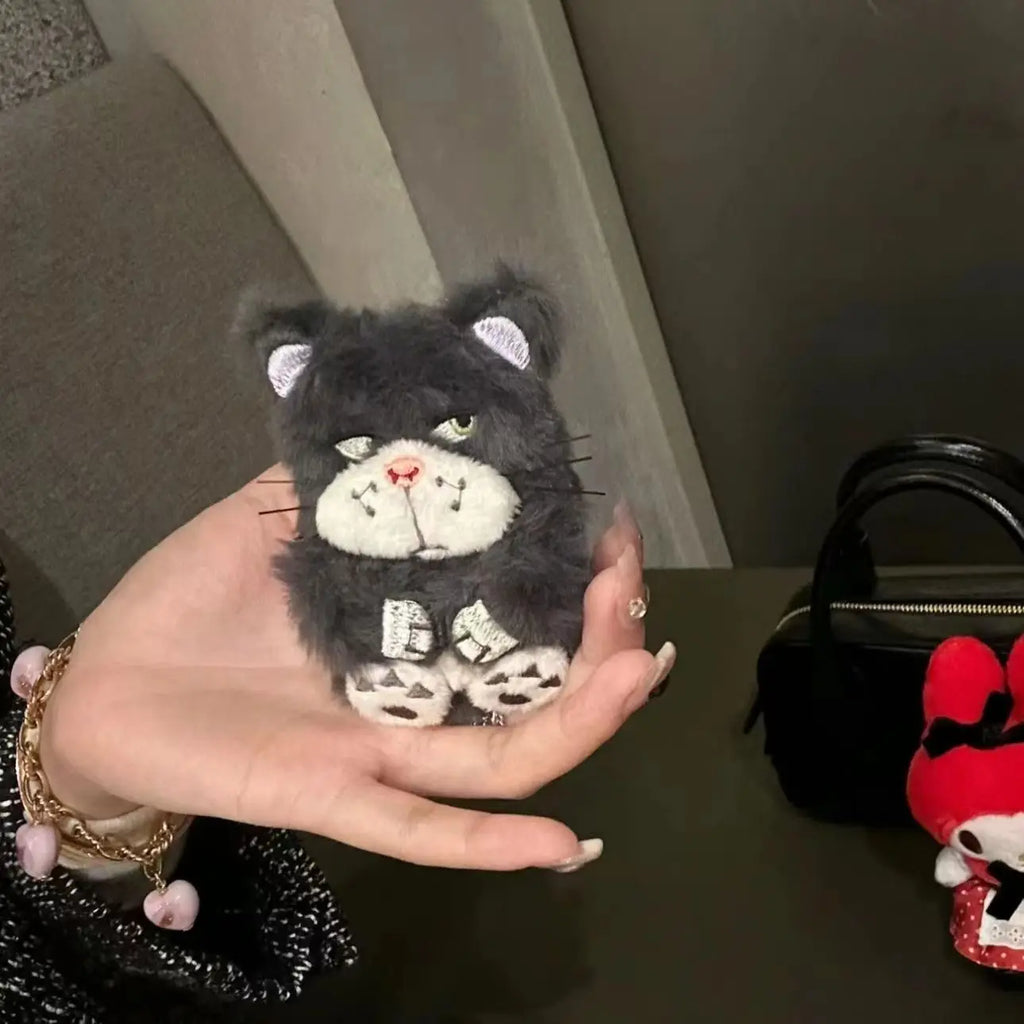 Cartoon Cute Furry Bearded Cat Silicone Earphone Case For Airpods 4 3 2 1 Cartoo n Wireless Headphones Cover Soft Plush