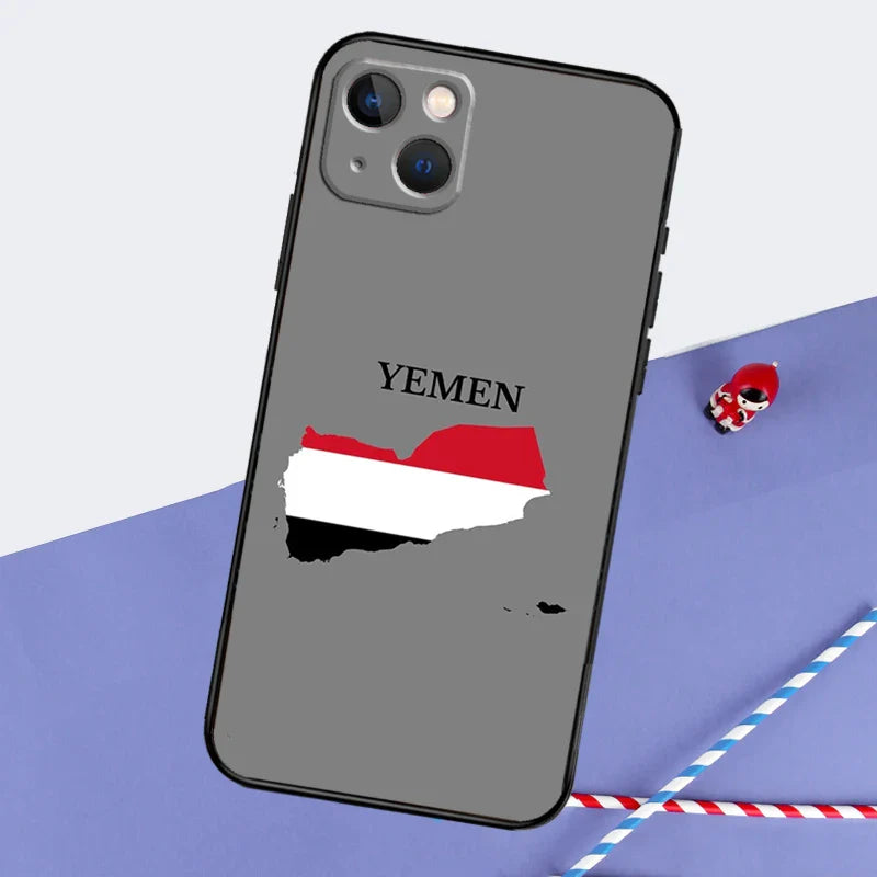Yemen Flag Phone Case For iPhone 16 15 11 12 13 14 Pro Max Mini XS XR X 7 8 Plus Soft TPU Cover