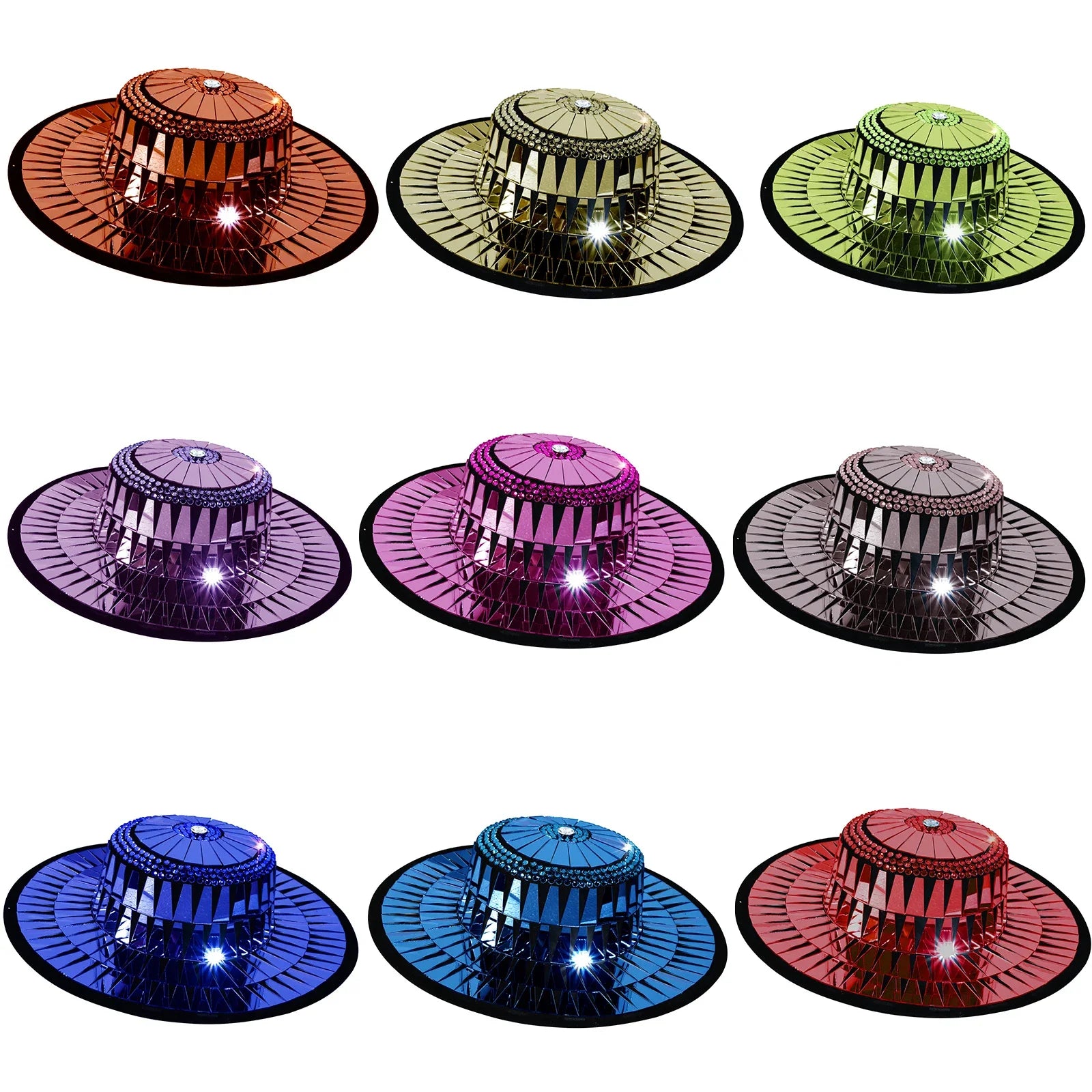 Jazz Mirrored Drag Queen Showgirl Hat