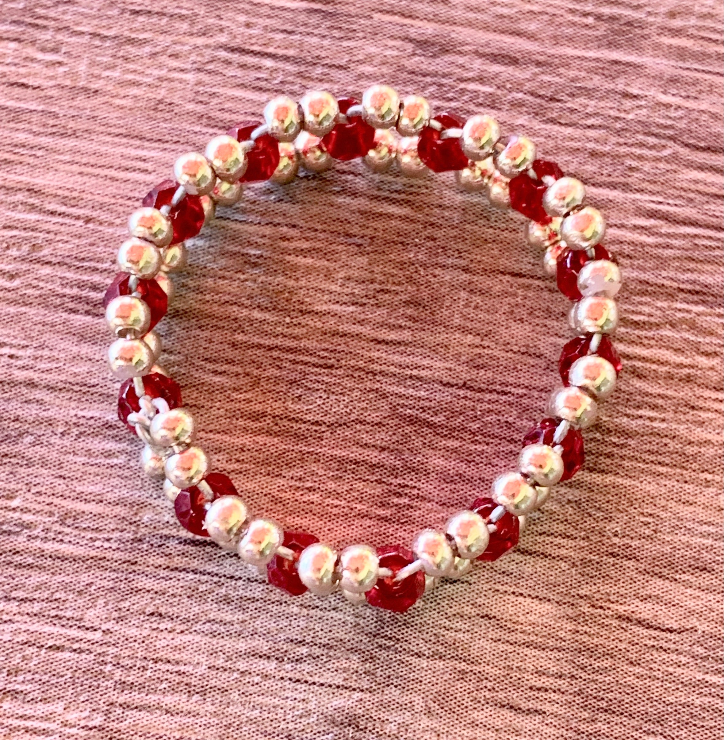 Sandee Handmade Seed Bead Wire Wrapped Ring Size 8