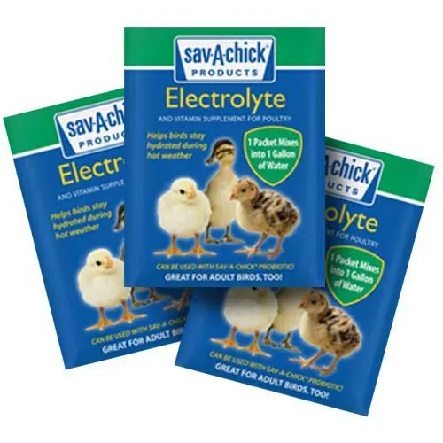Sav-A-Chick Poultry Vitamins Electrolytes Bird Supplement Stress Relief 9PCK
