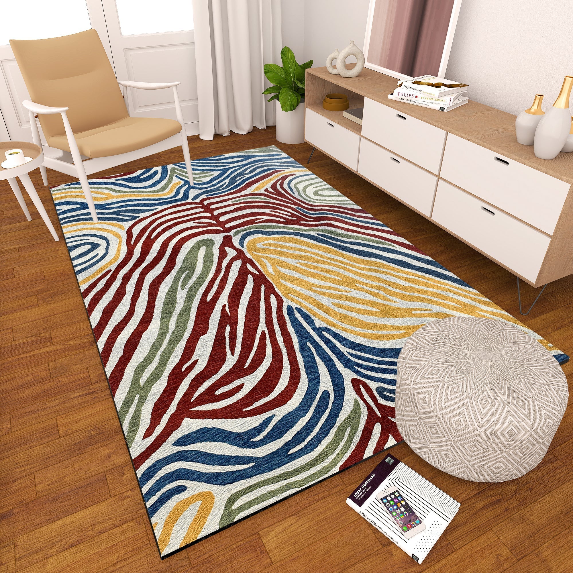 Premium Hand-Tufted Rug Made of 100% Wool  - Savanna - 5x8 Feet
